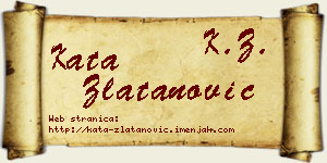 Kata Zlatanović vizit kartica